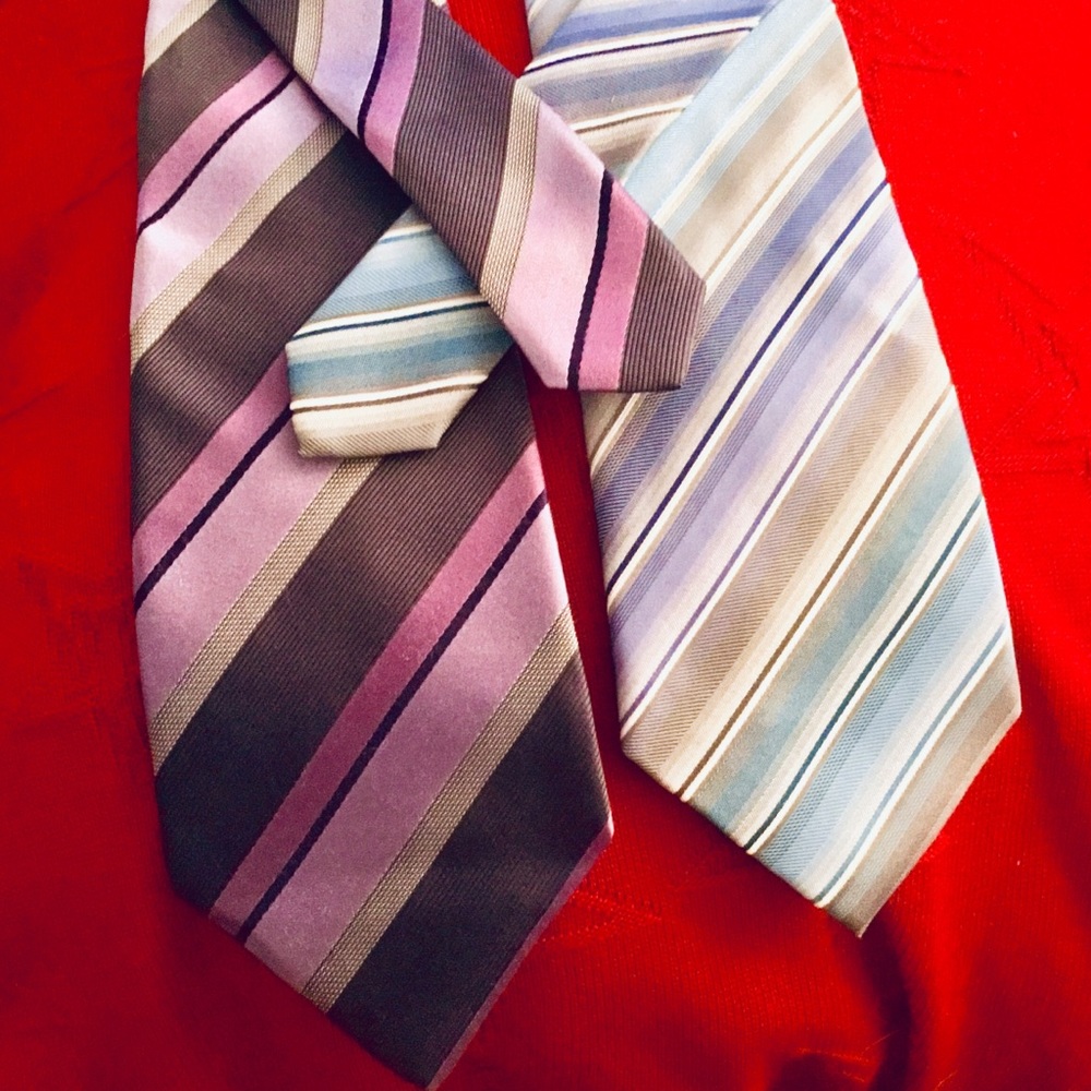 Two Kenneth Cole Reaction Import 100%Silk